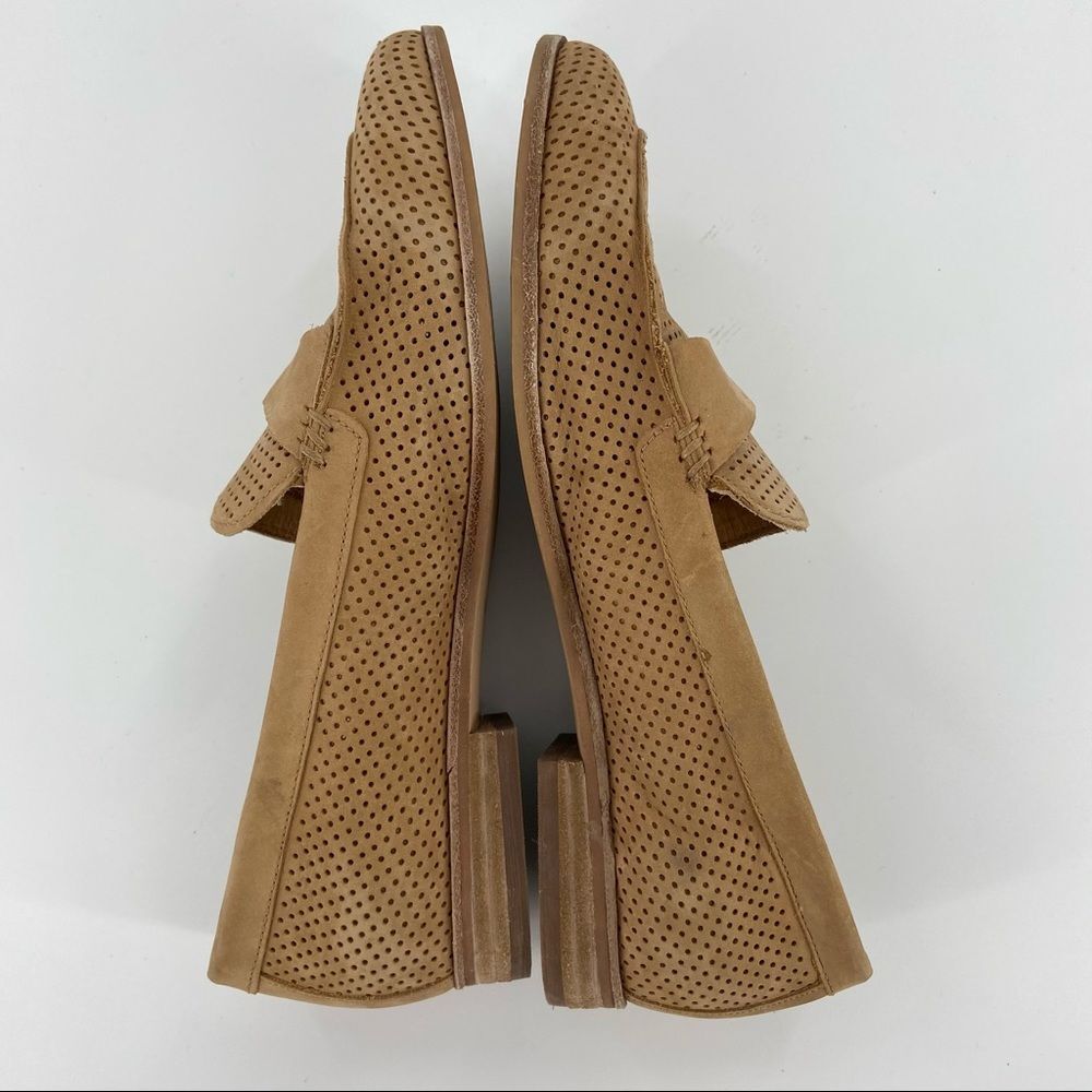 Corso Como Carlynee Tan Leather Slip On Perforated Casual Loafers 7.5 - Picture 9 of 16
